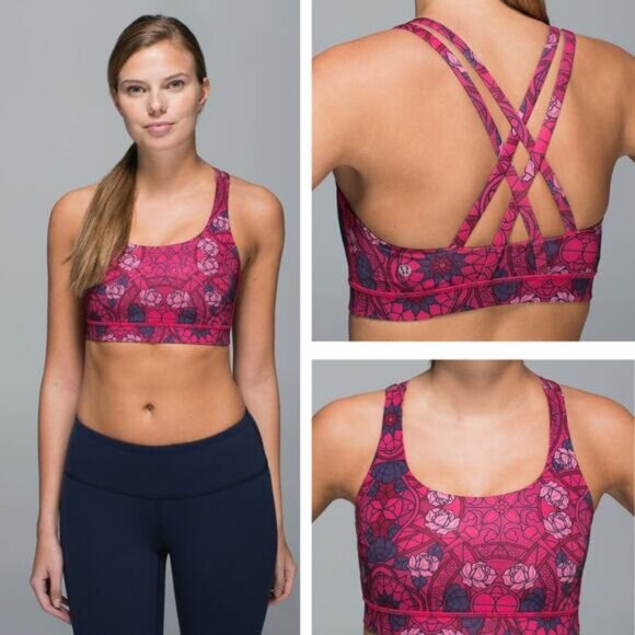 LULULEMON Energy Bra Size 6 Prisma Multi Guava Lava Boom Juice - Picture 1 of 7